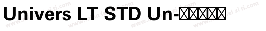 Univers LT STD Un字体转换